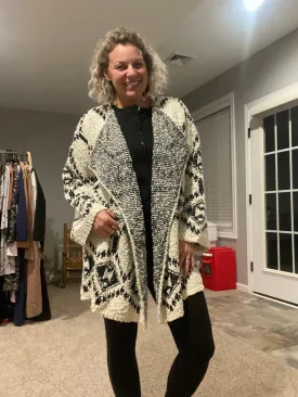 Aztec waterfall cardigan