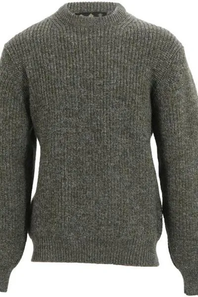 Barbour Sweater-Tyne Crew Neck - Chunky Wool- Derby Tweed -MKN0789KH71