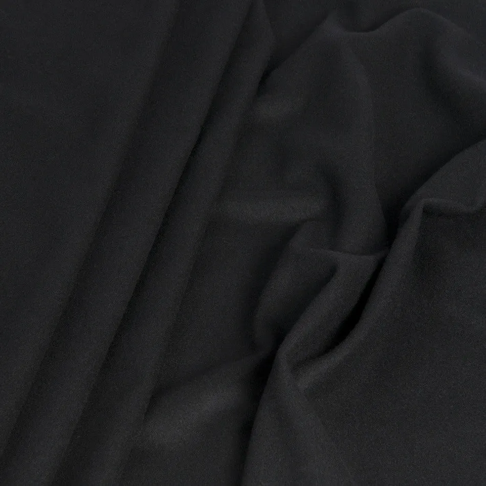 Black Melton Virgin Wool Blend 1359