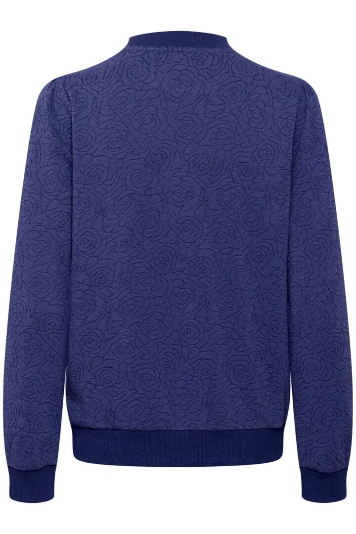 BLUE CREW NECK SWEATSHIRT