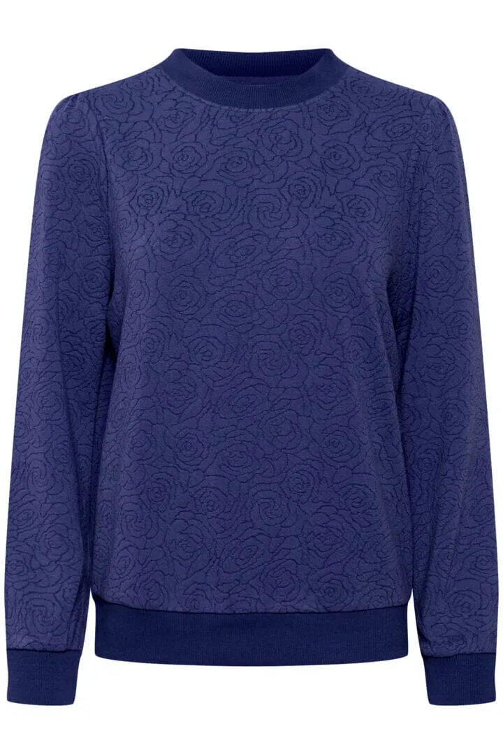 BLUE CREW NECK SWEATSHIRT