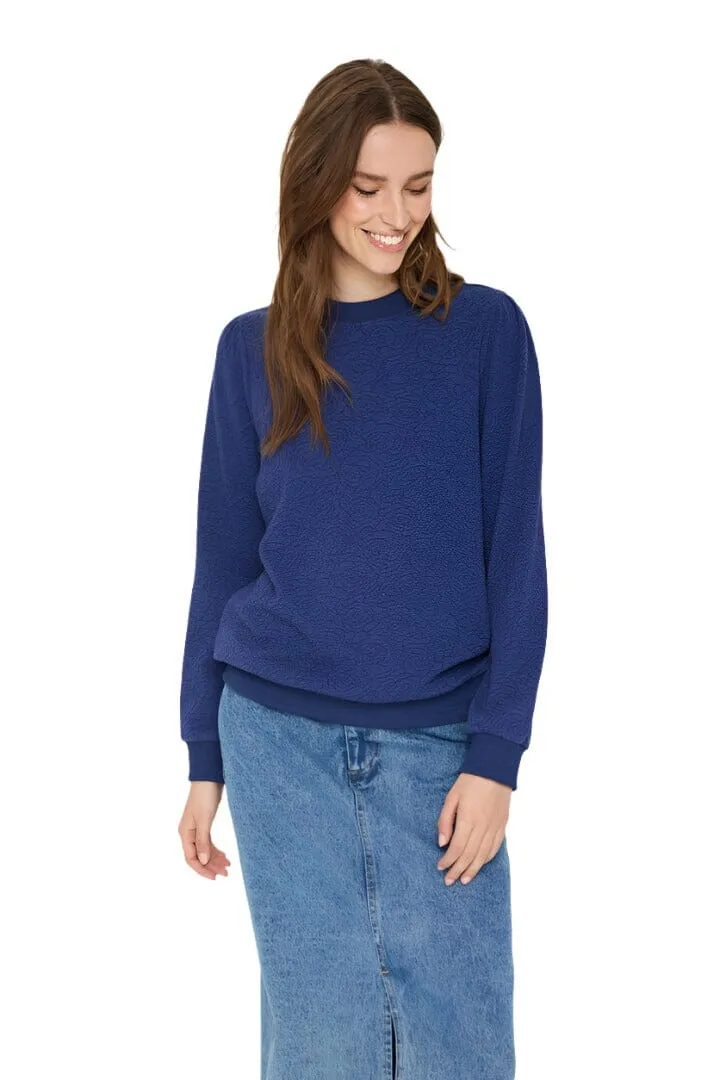 BLUE CREW NECK SWEATSHIRT