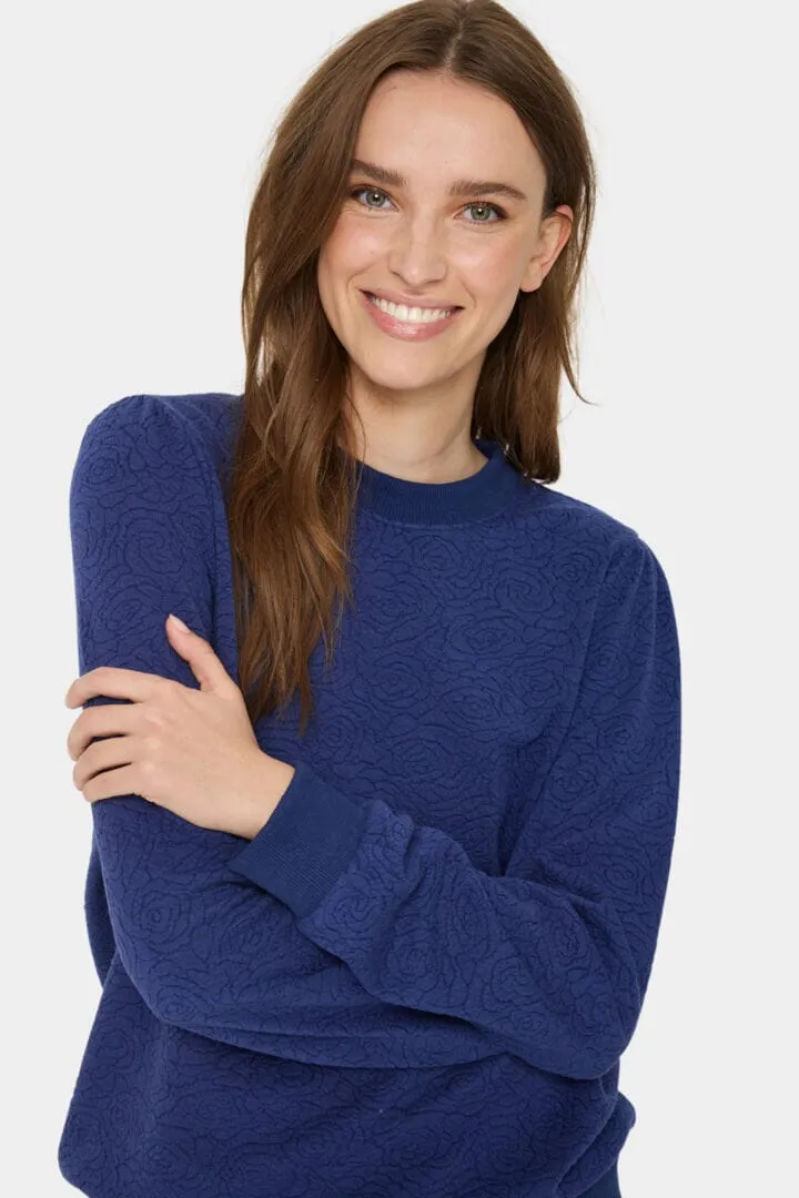 BLUE CREW NECK SWEATSHIRT