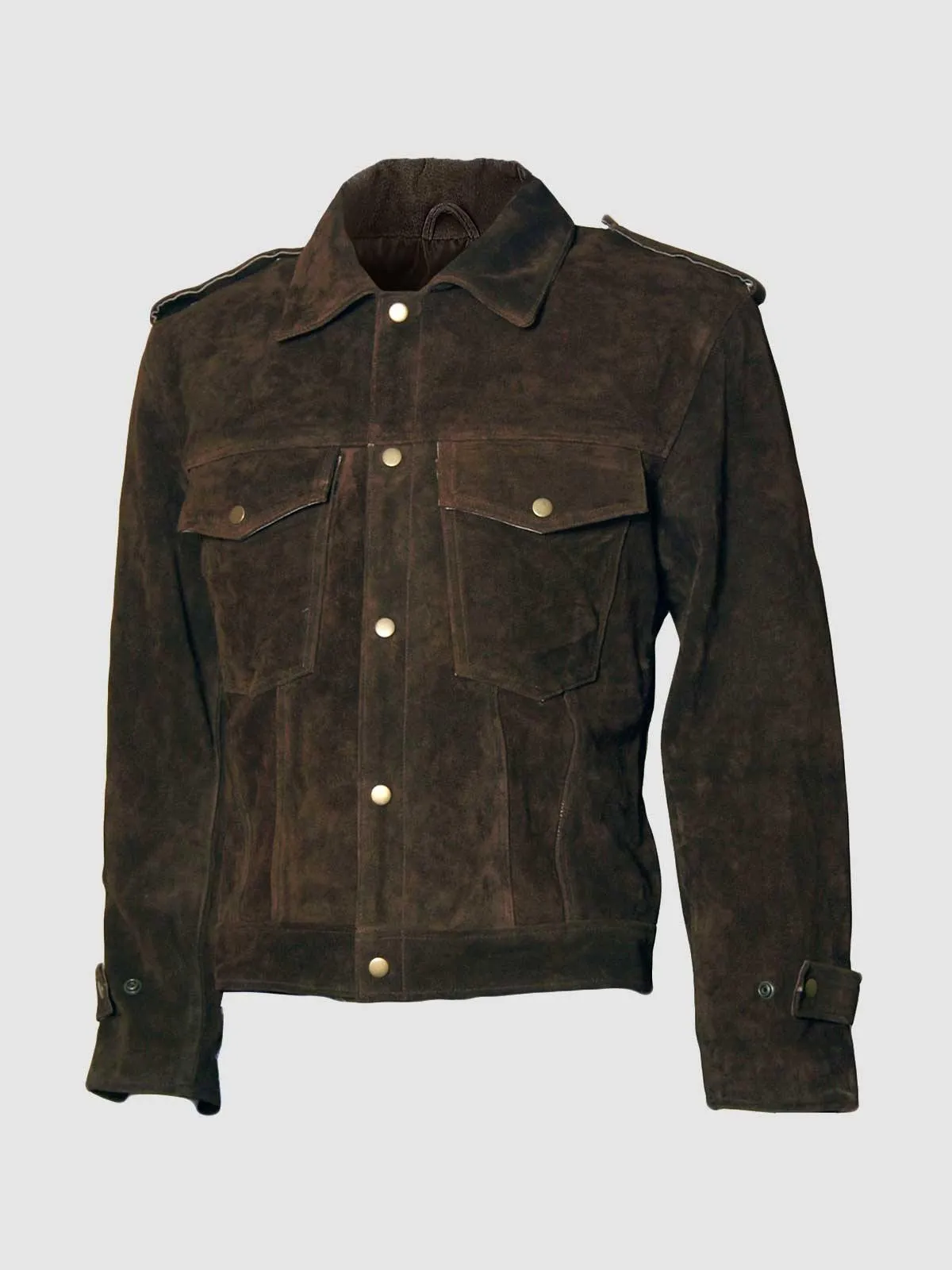 Brown Leather Suede Jacket