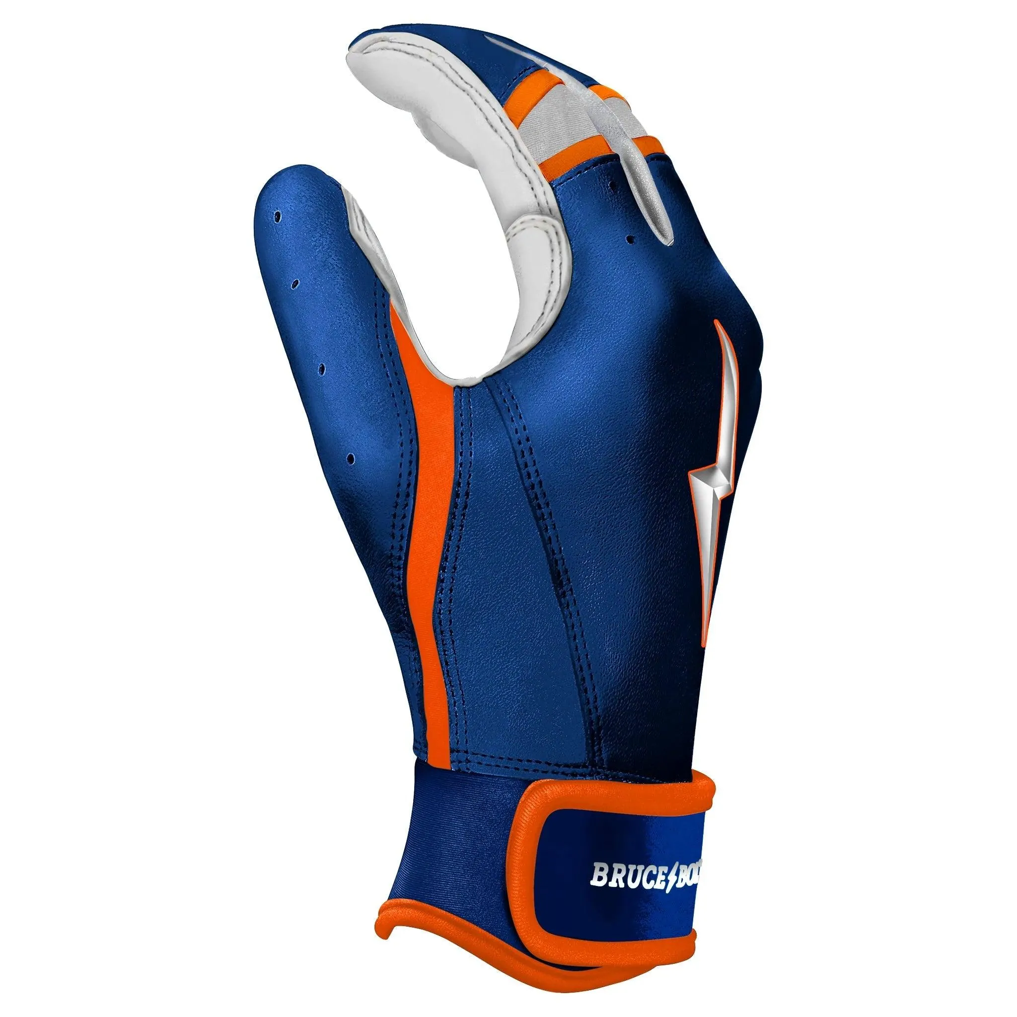 Bruce Bolt PREMIUM PRO NIMMO Short Cuff Batting Gloves: Blue