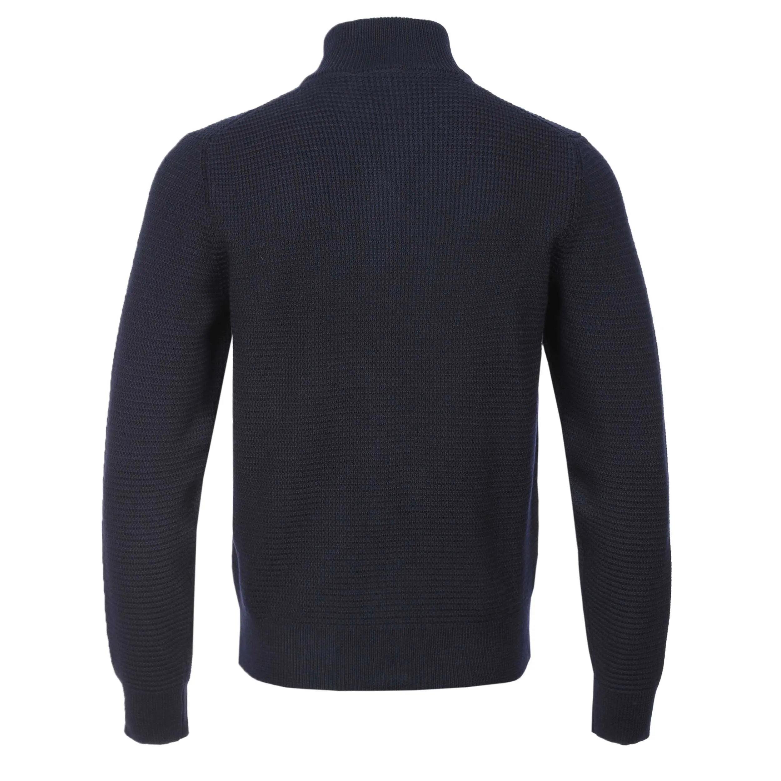 Canali Open Weave Cardigan in Navy