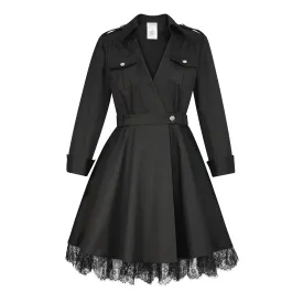 ChicStar Shacket Dress Jacket in Black