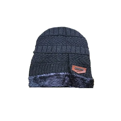 Coral Fleece Scarf Winter Hat Soft Men's Beanie Warm Hat gorras hombre Knit Letter Double Layer Cap bone masculino