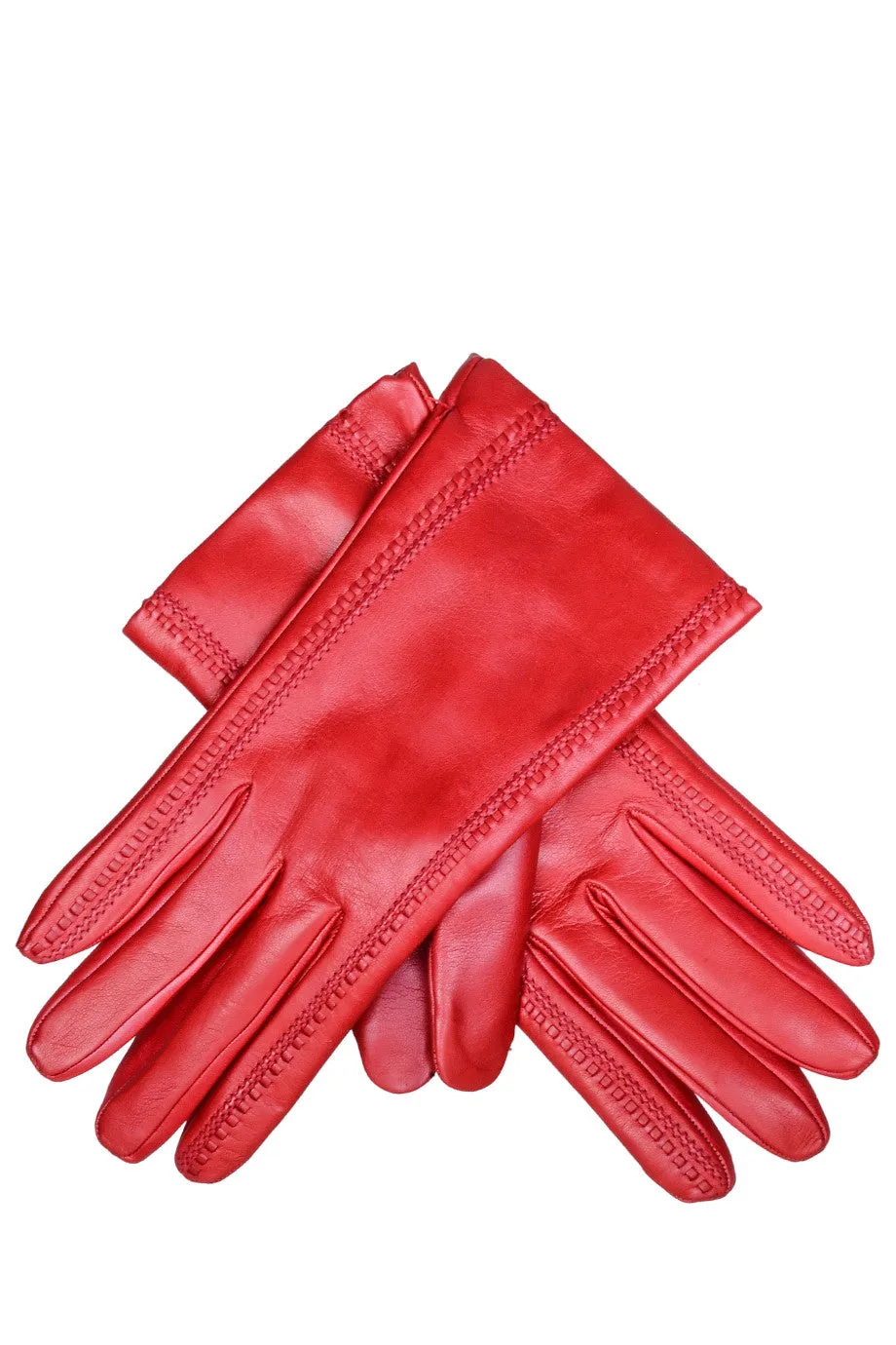 DEMI GERDA Red Leather Seams Women Gloves