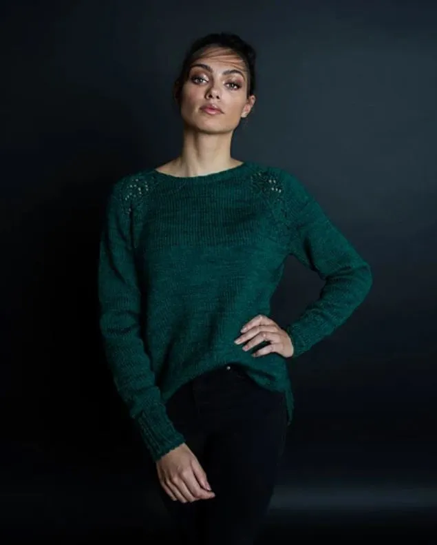 Diopside Pullover Hand Knitting Pattern DK or Worsted Weight