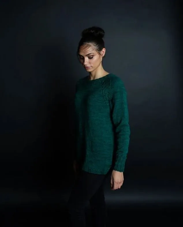 Diopside Pullover Hand Knitting Pattern DK or Worsted Weight