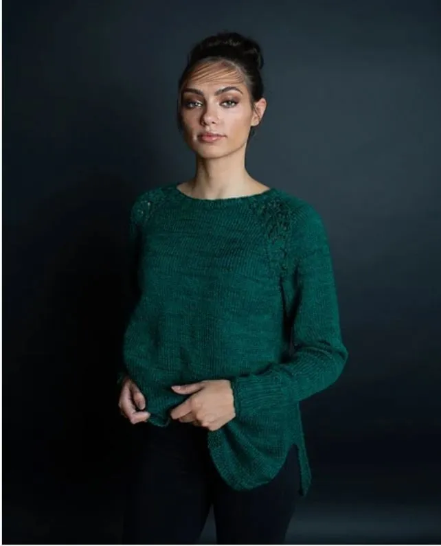 Diopside Pullover Hand Knitting Pattern DK or Worsted Weight