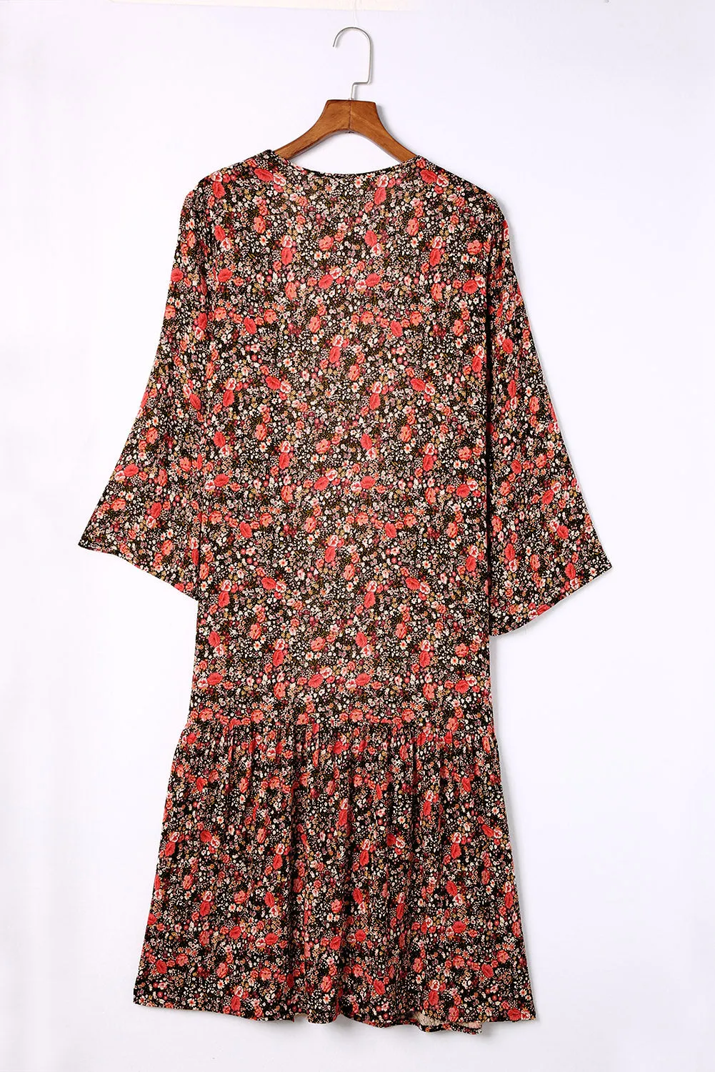 Floral Open Front Duster Cardigan