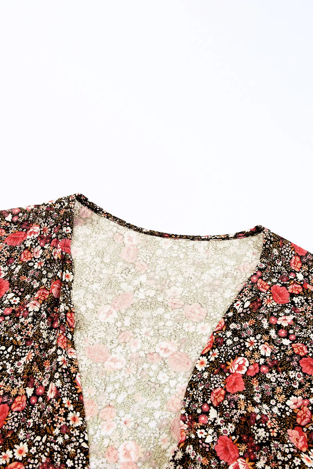 Floral Open Front Duster Cardigan