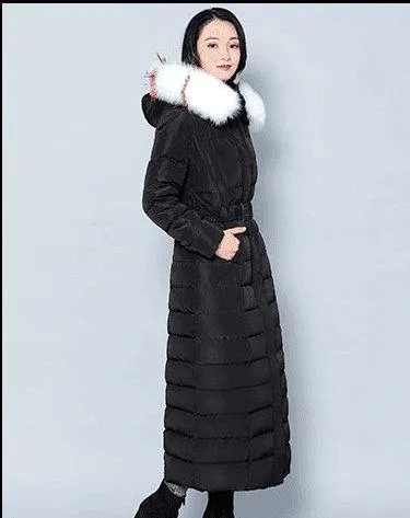 Fur collar down jacket