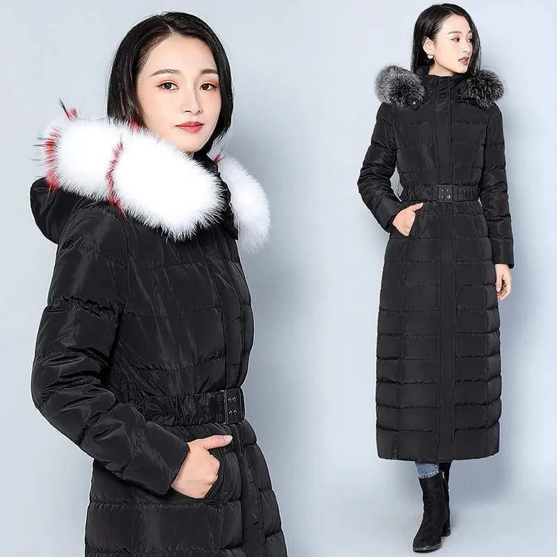 Fur collar down jacket