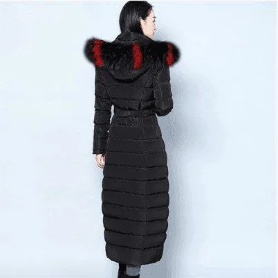 Fur collar down jacket