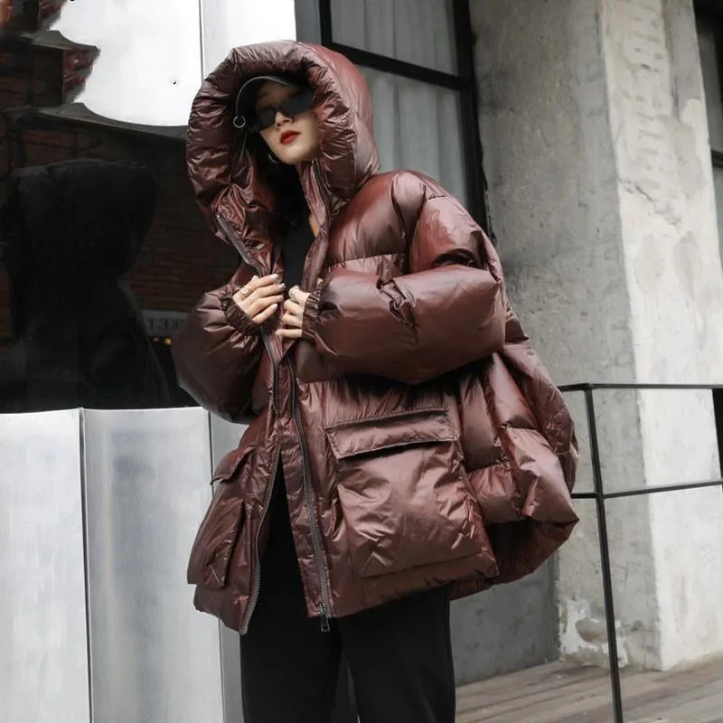 Glossy down jacket