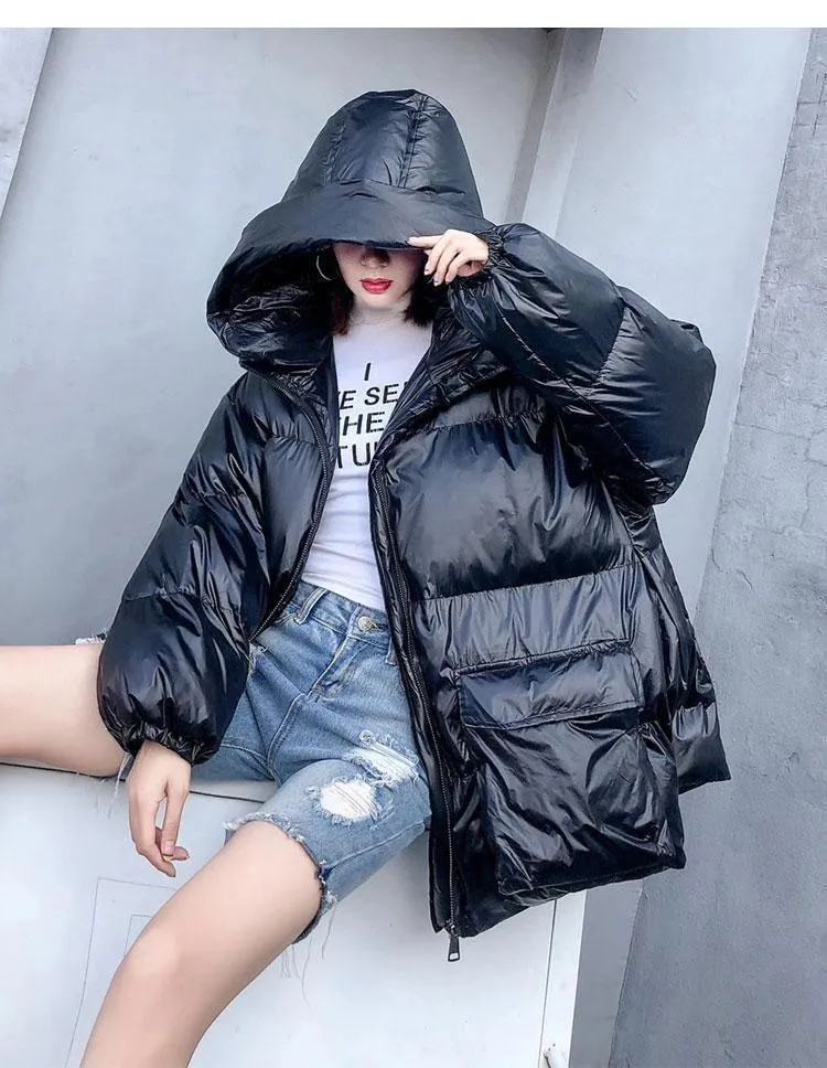 Glossy down jacket