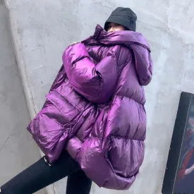 Glossy down jacket