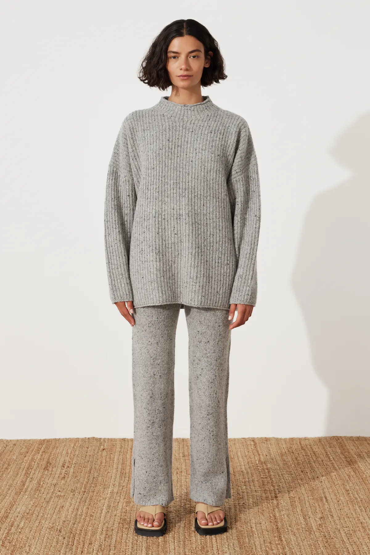 Grey Mist RWS Merino Wool Blend Knit Pant