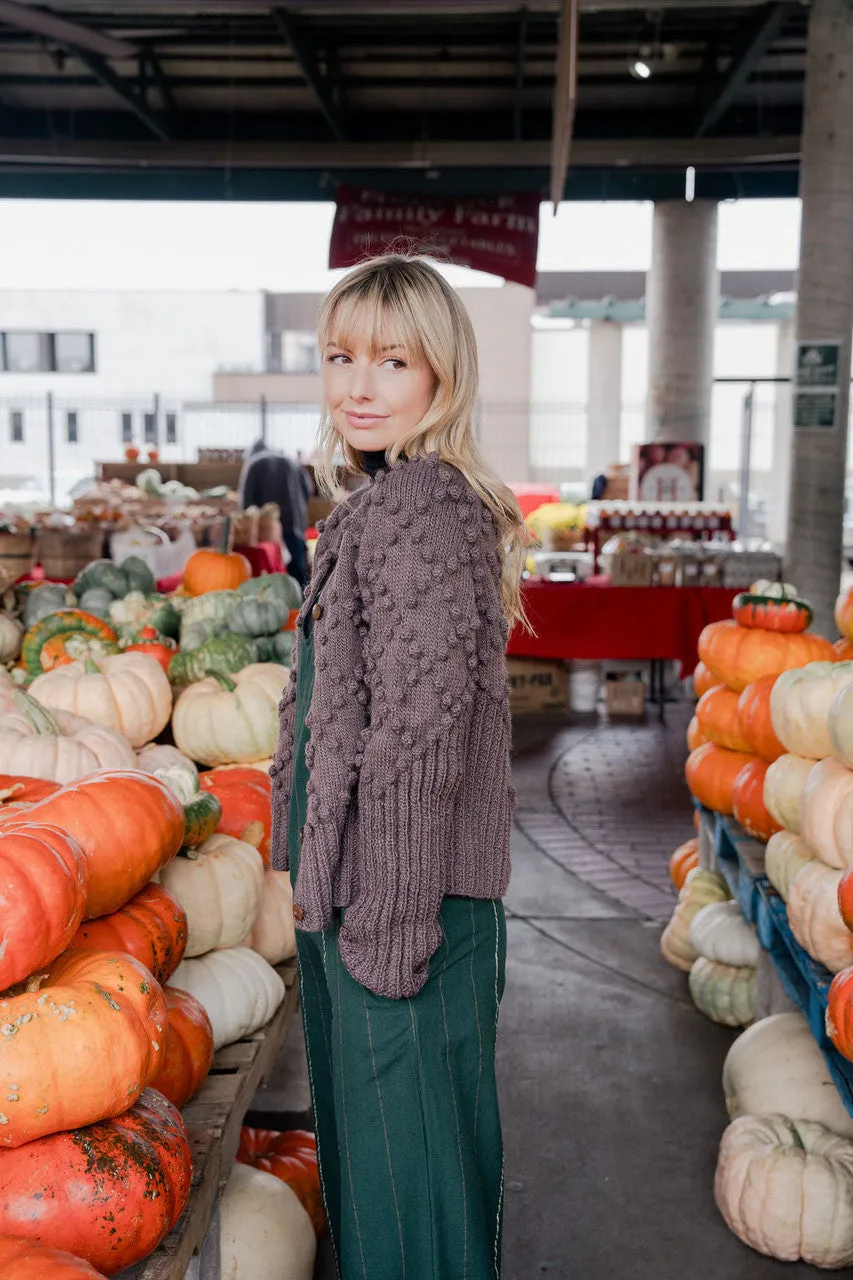 Hand Knit Nepali Wool Jill Sweater in Violet