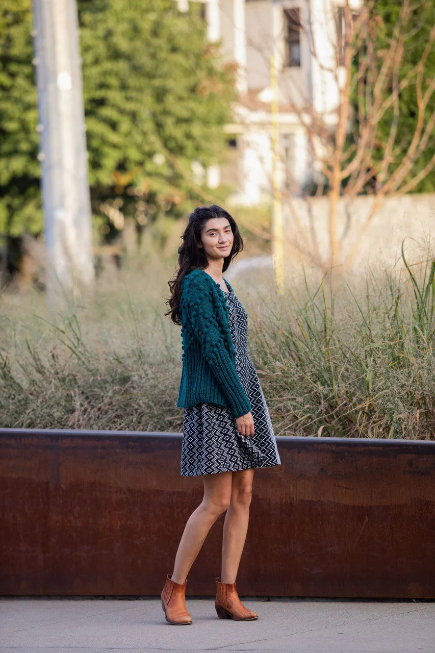 Hand Knit Nepali Wool Jill Sweater in Violet