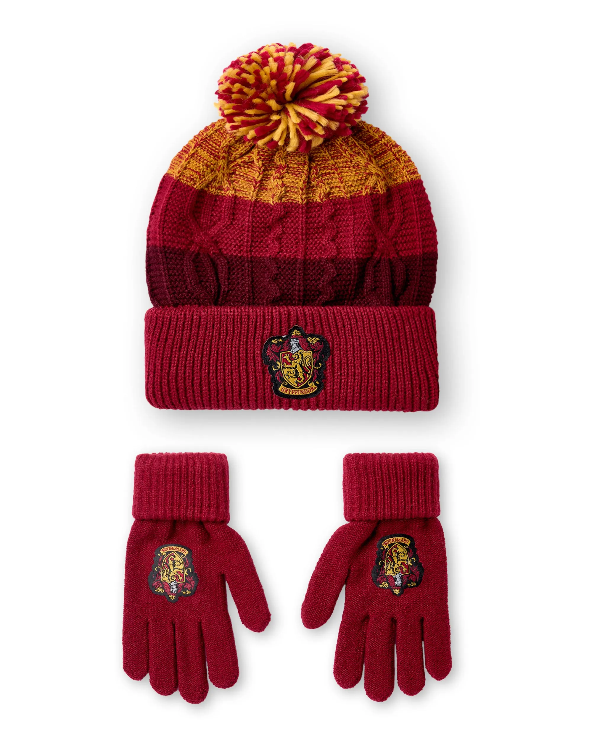 Harry Potter Adults Beanie Hat & Gloves Set