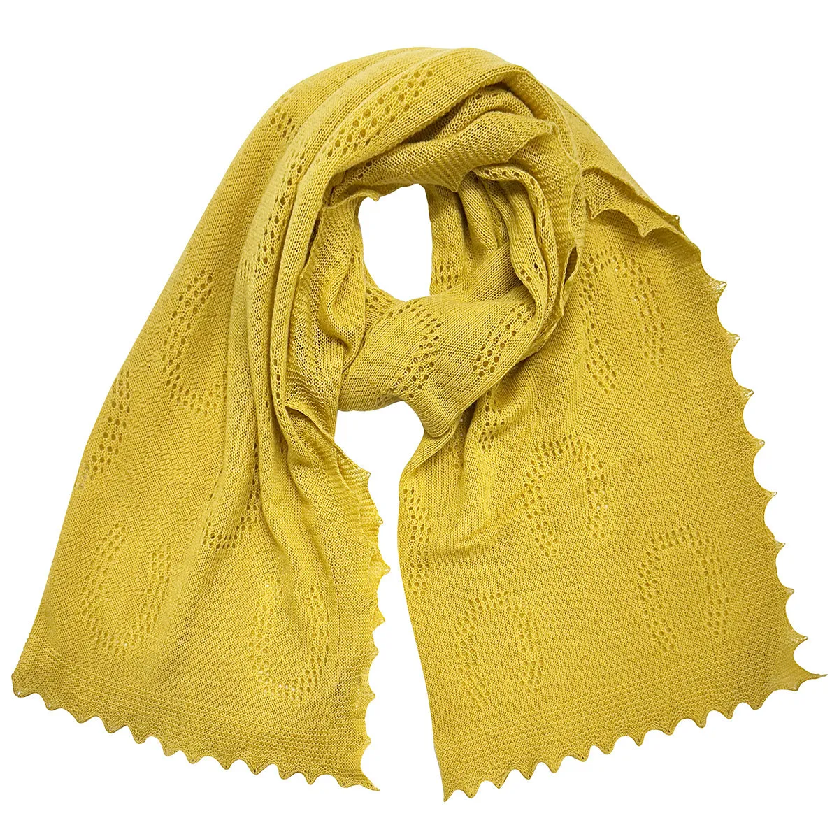 Horseshoe Lambswool Scarf - Brass