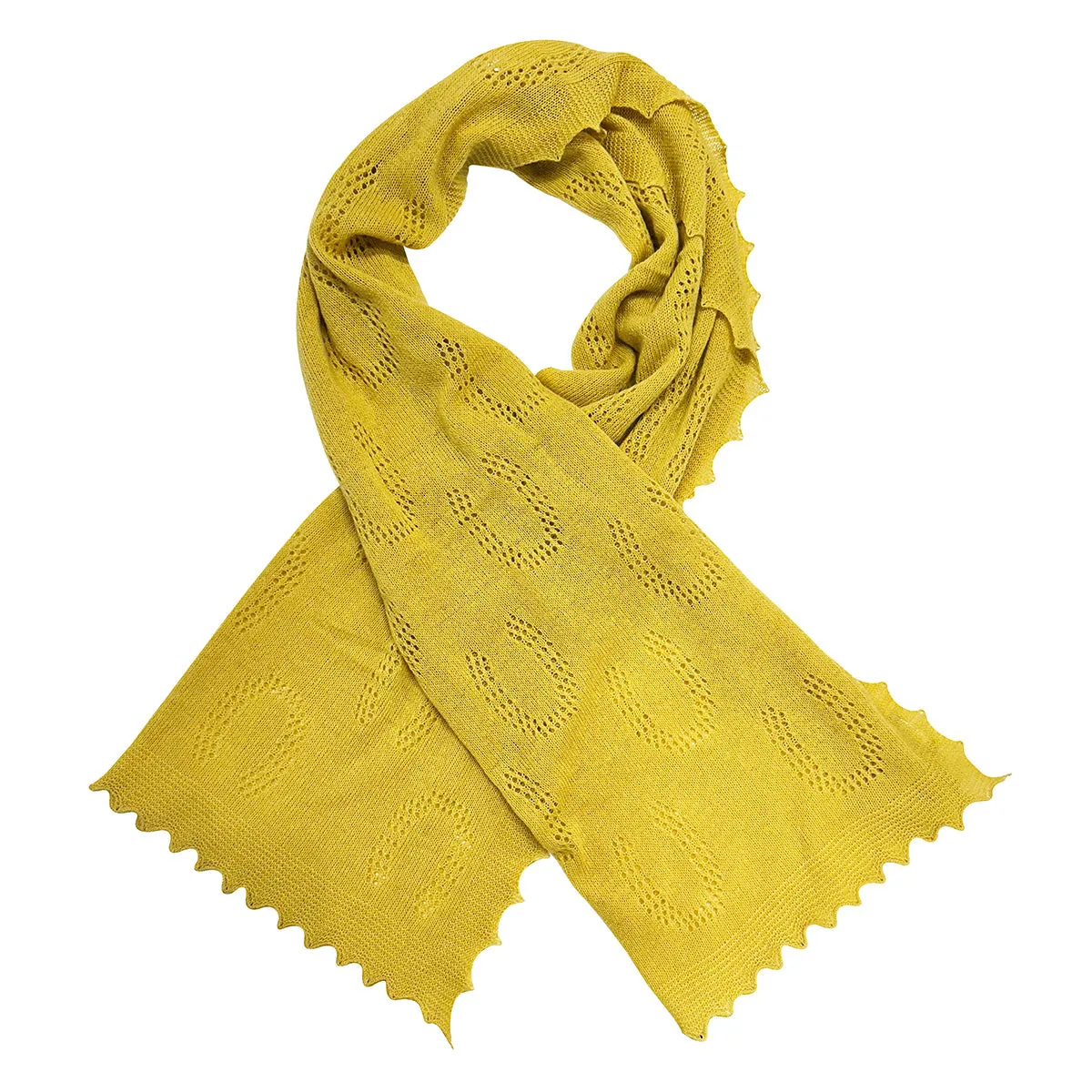 Horseshoe Lambswool Scarf - Brass