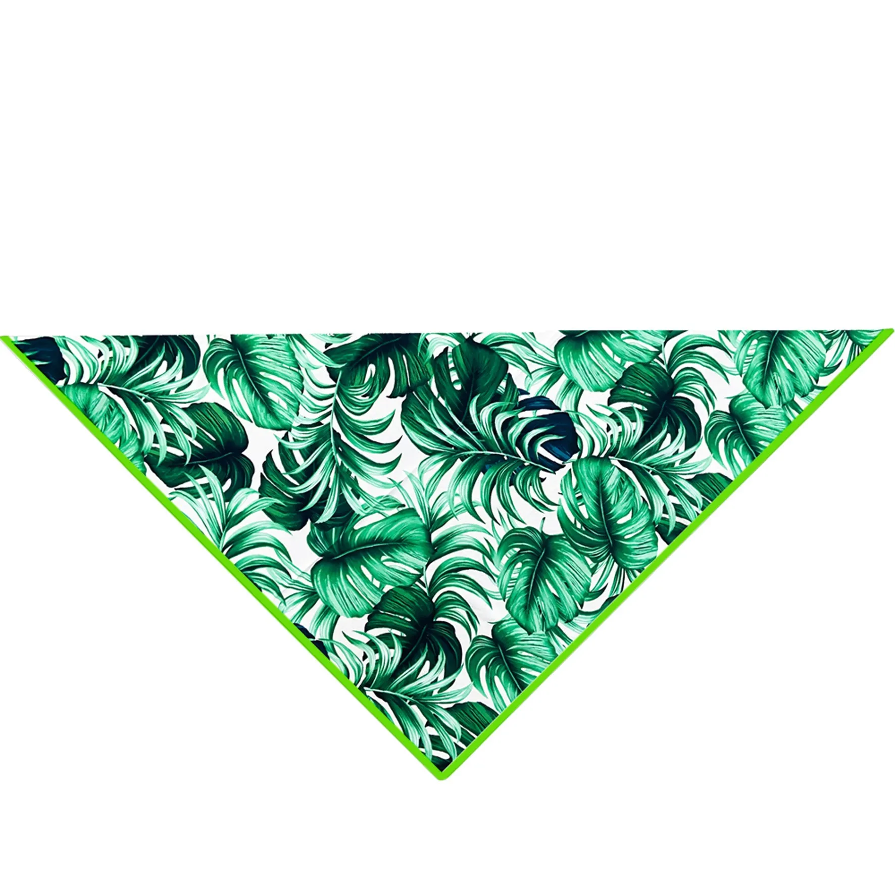 Jungle – Monstera White / Green Scarf (Neon Green)