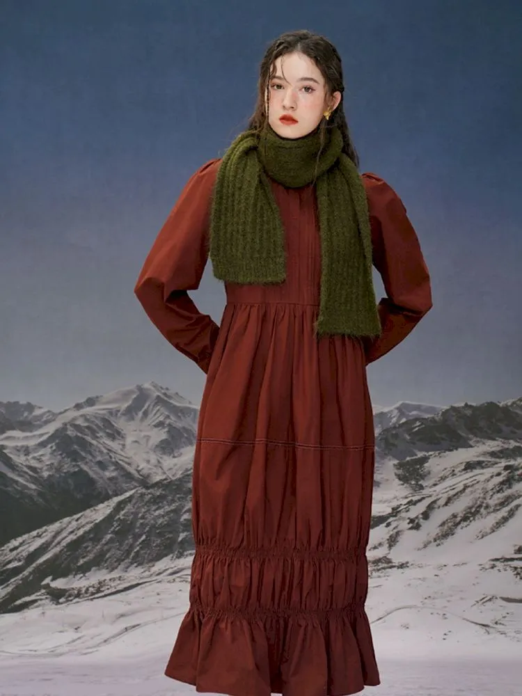 Knitted warm shawl retro pretty scarf【s0000005385】