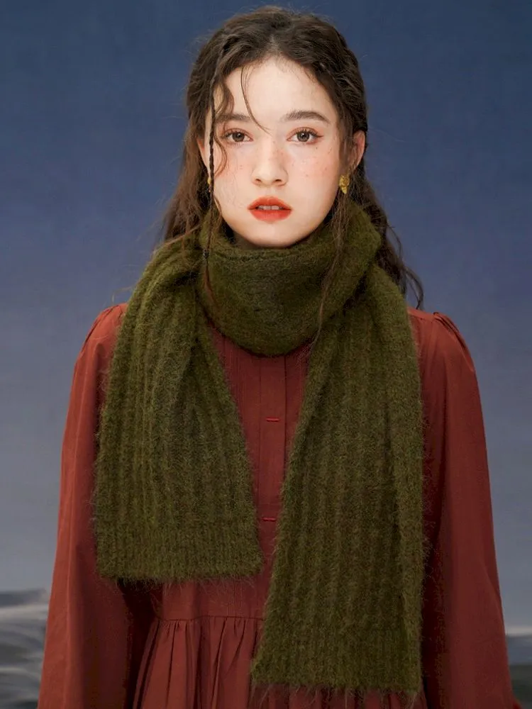 Knitted warm shawl retro pretty scarf【s0000005385】