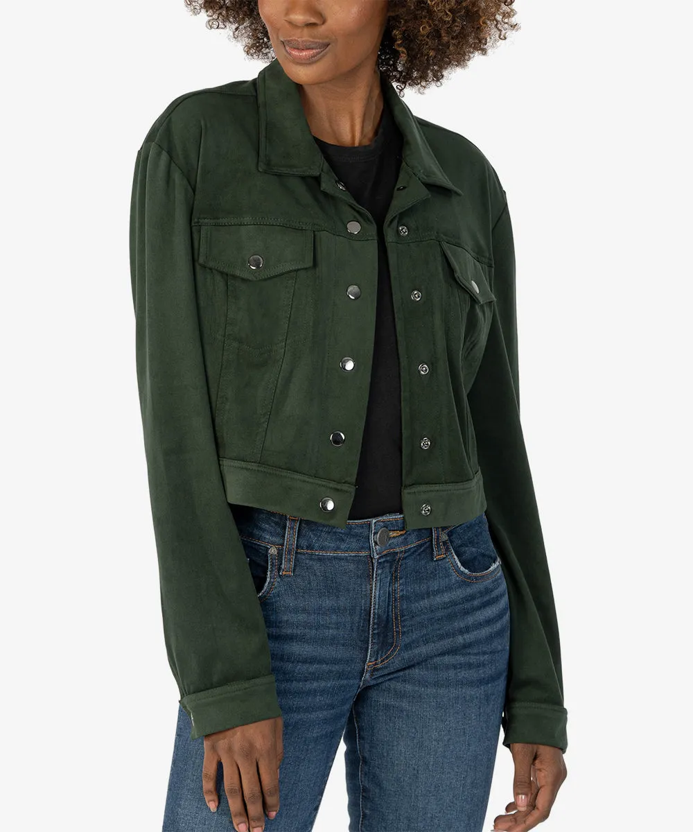 Kut Lorelei Cropped Faux Suede Jacket