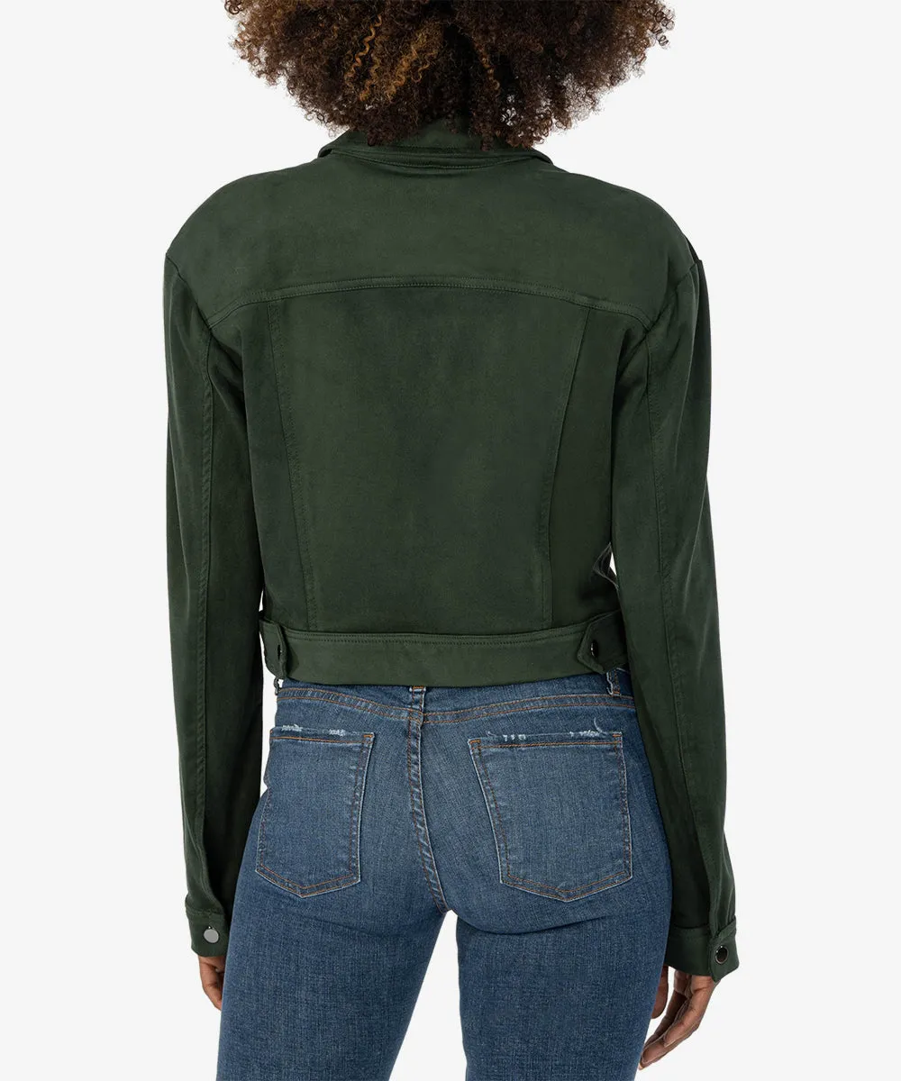 Kut Lorelei Cropped Faux Suede Jacket