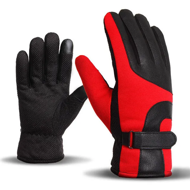 Leather Winter Thermal Gloves