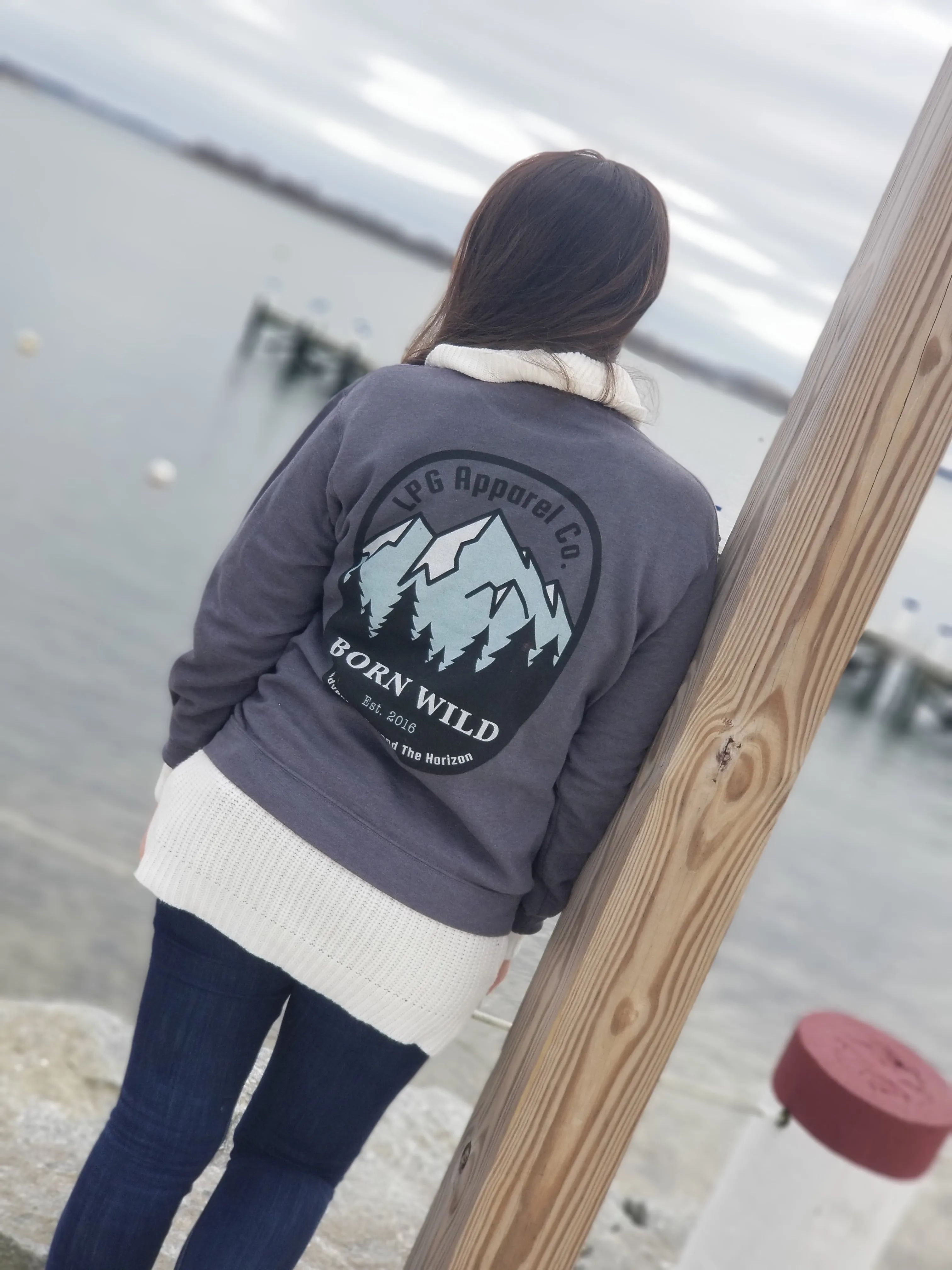 LPG Apparel Co. Born Wild Outdoors Unisex Crew Neck Sweater