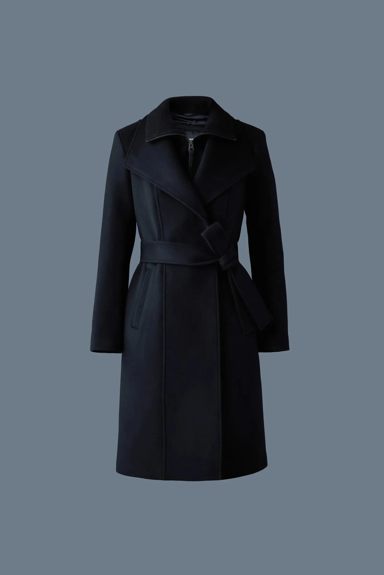 MACKAGE NORITA - 2-in-1 Double Face Wool Coat With Sash