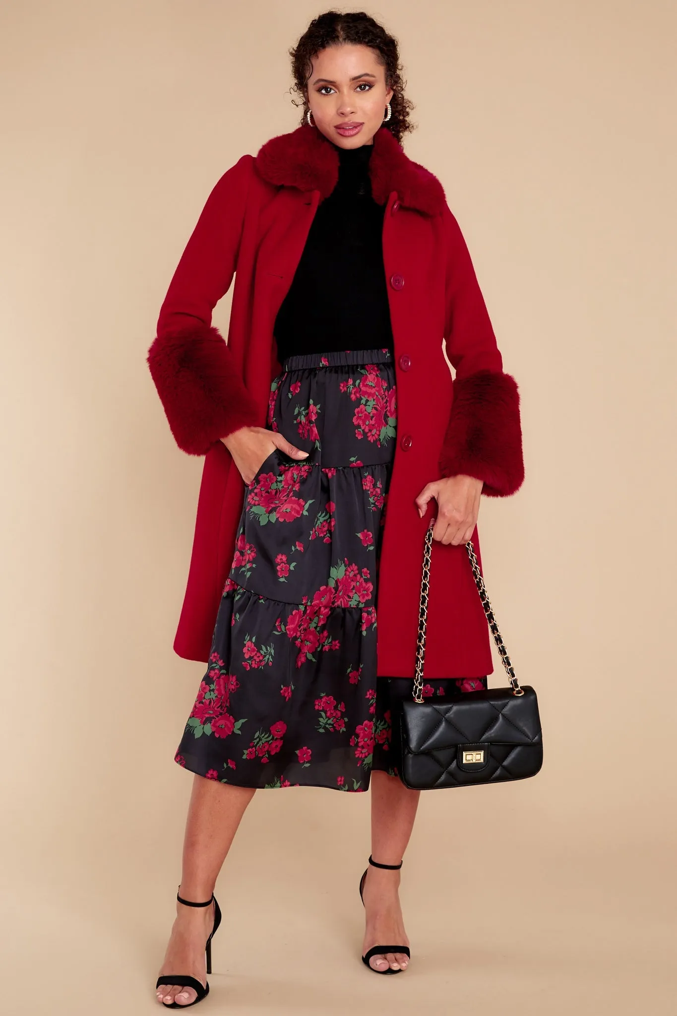 Mandi Cherry Jam Coat