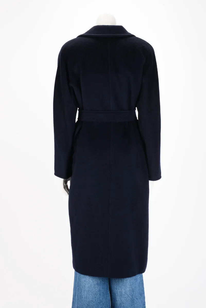 Max Mara Navy Wool Blend 101801 Icon D.B. Coat IT 38