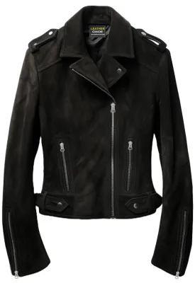 Men Black Suede Leather Jacket