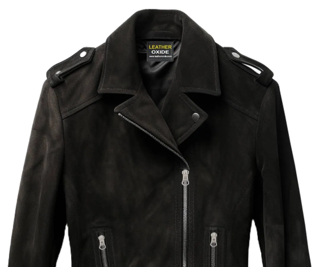 Men Black Suede Leather Jacket