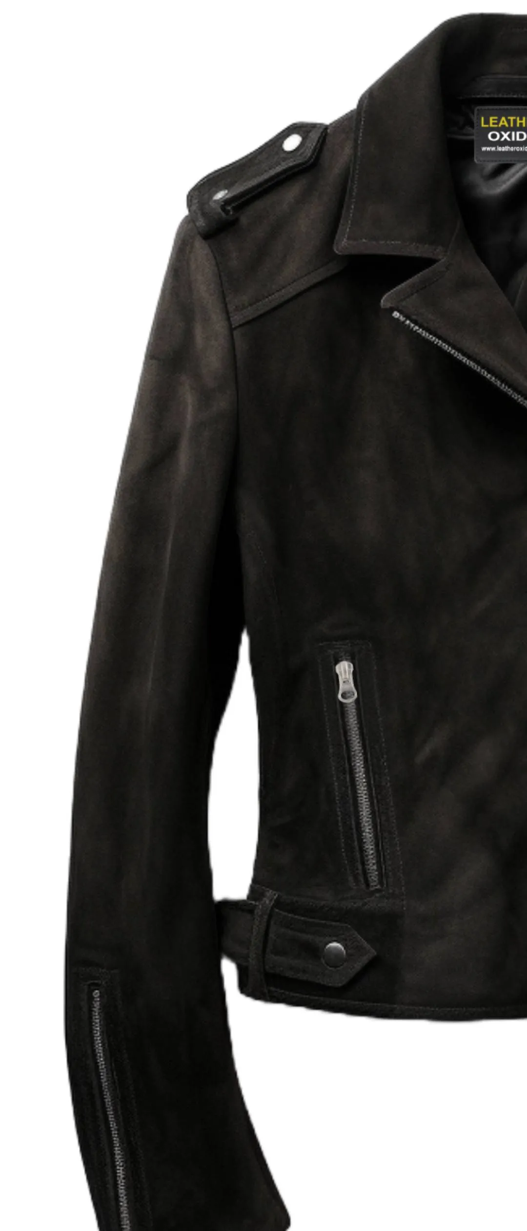 Men Black Suede Leather Jacket