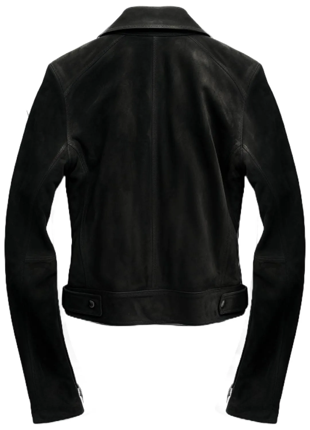 Men Suede Leather Jacket Black - Suede Black Jacket