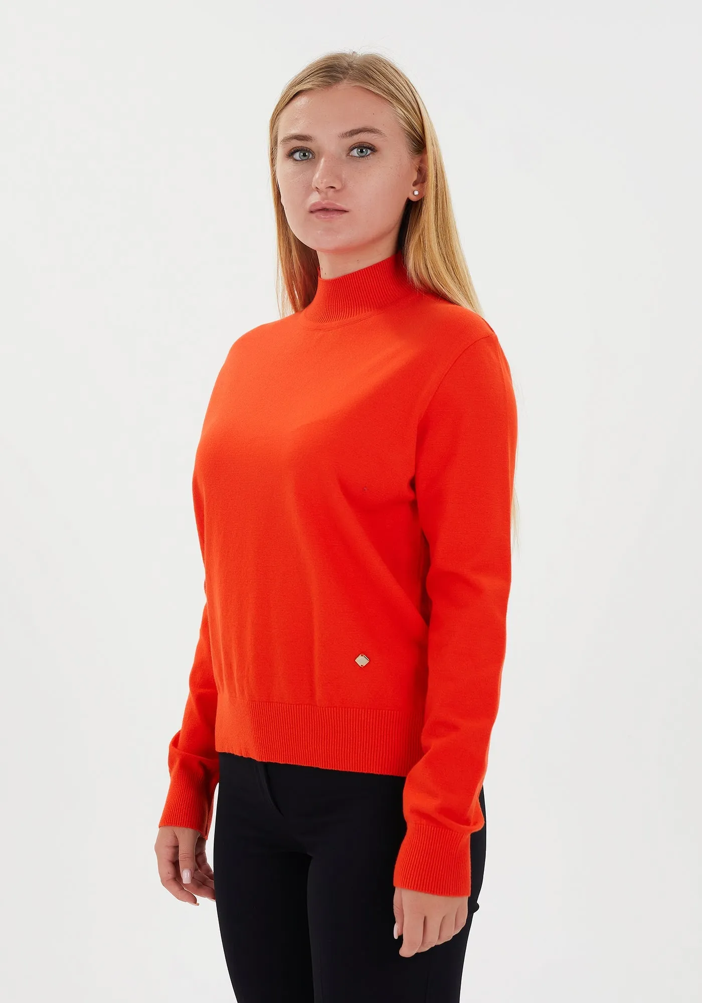 Modest Sporty Style Long Sleeve Turtleneck Sweater