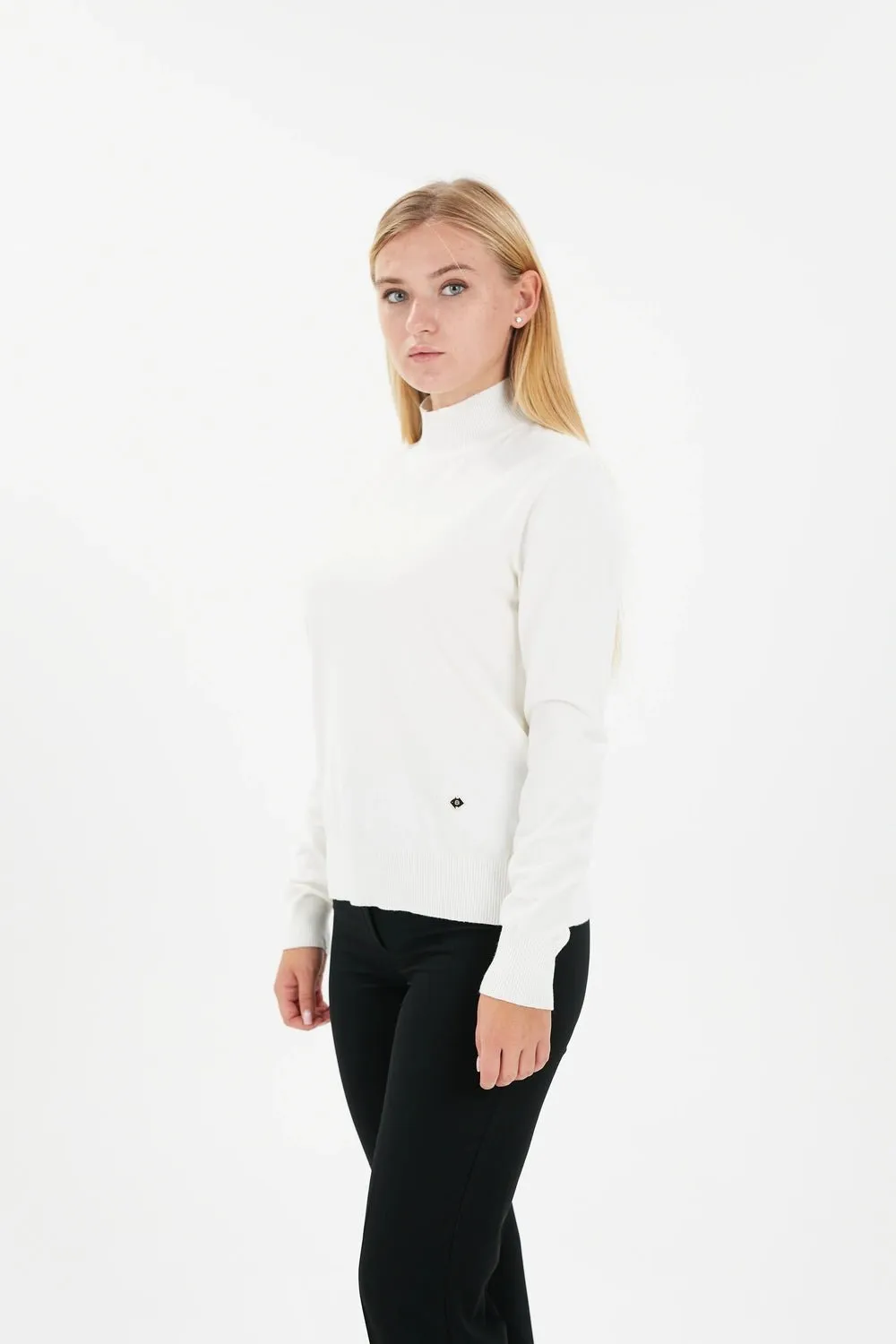 Modest Sporty Style Long Sleeve Turtleneck Sweater