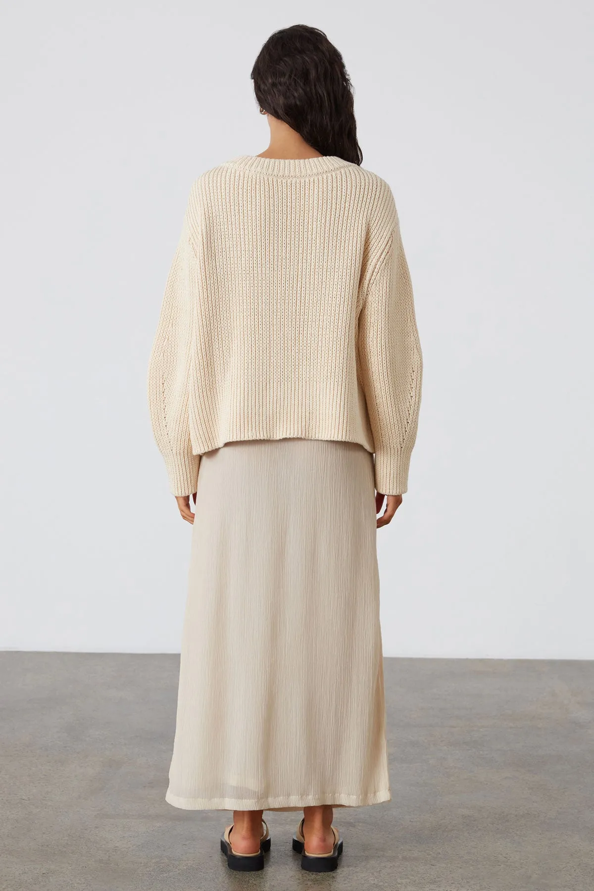 Natural Cotton Knit Jumper