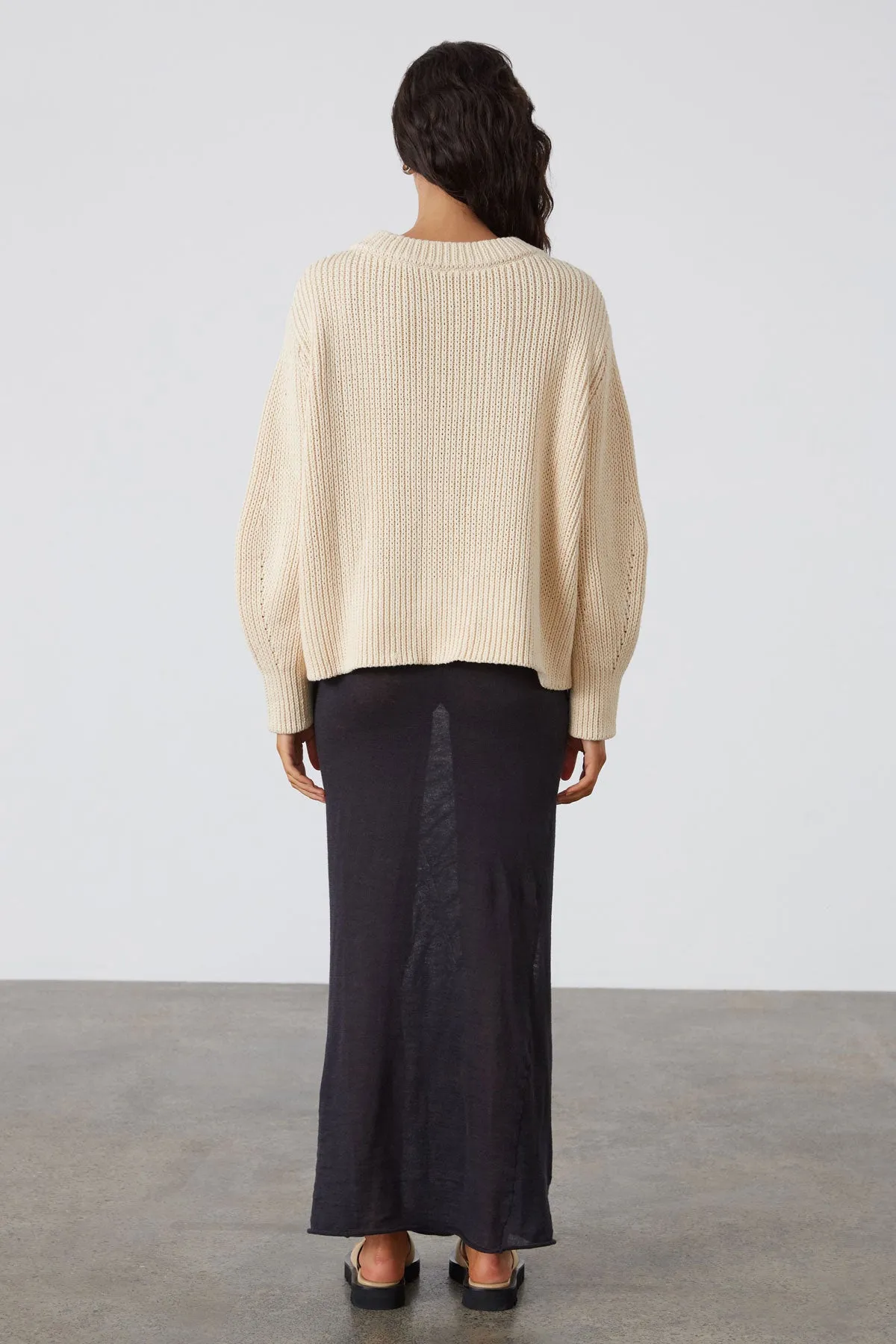 Natural Cotton Knit Jumper