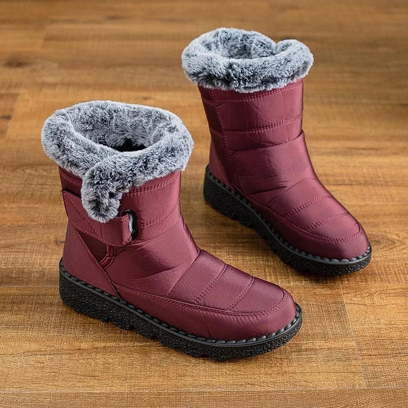 Plus Size Snow Fleece-lined Thicker Thermal Cotton-padded Boots