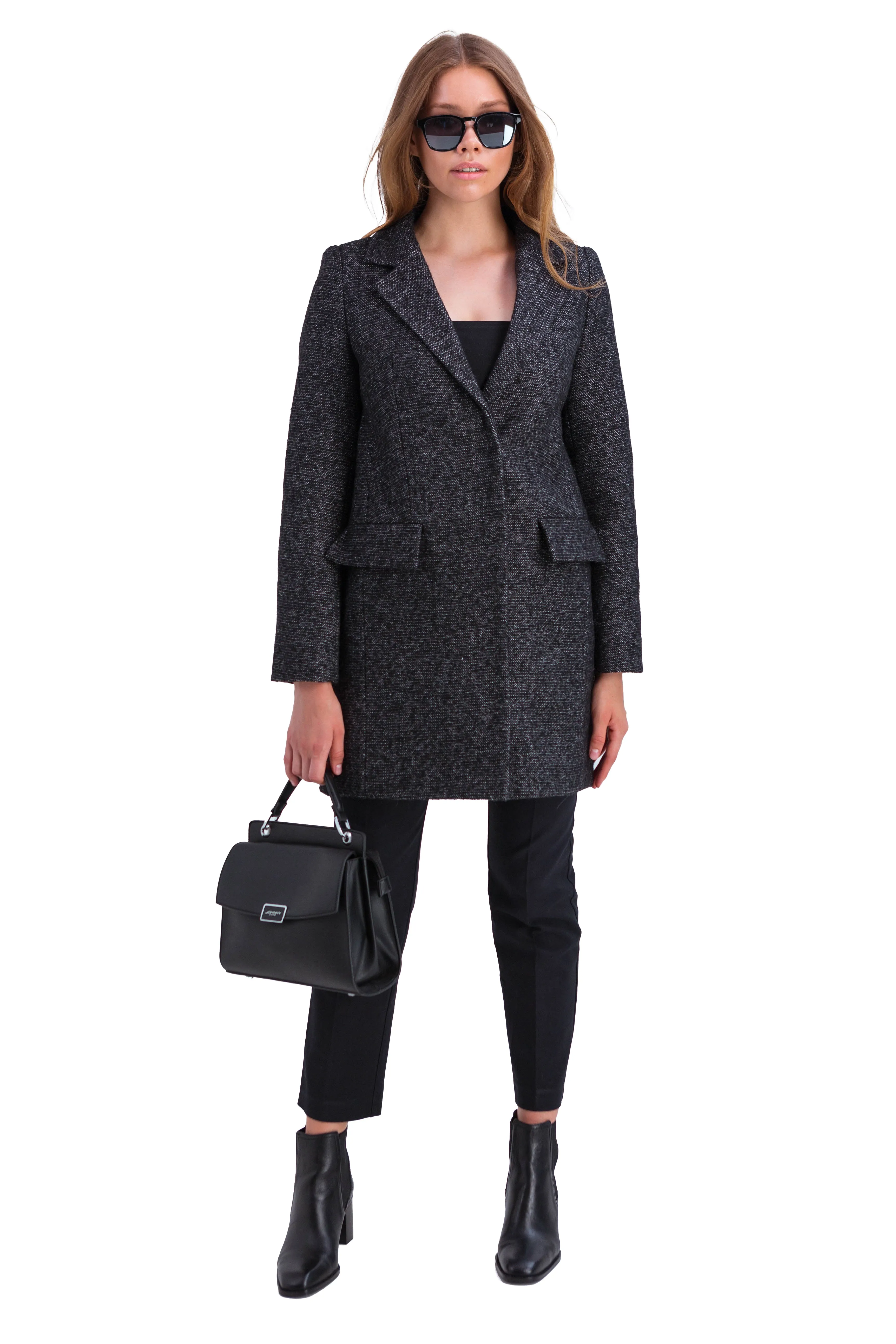 Sheila Tailored Wool Blend Coat